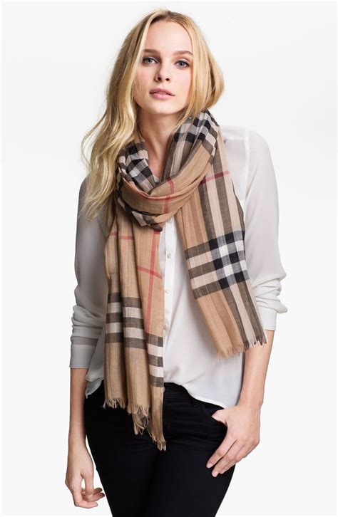 burberry check knit scarf|Burberry giant check print scarf.